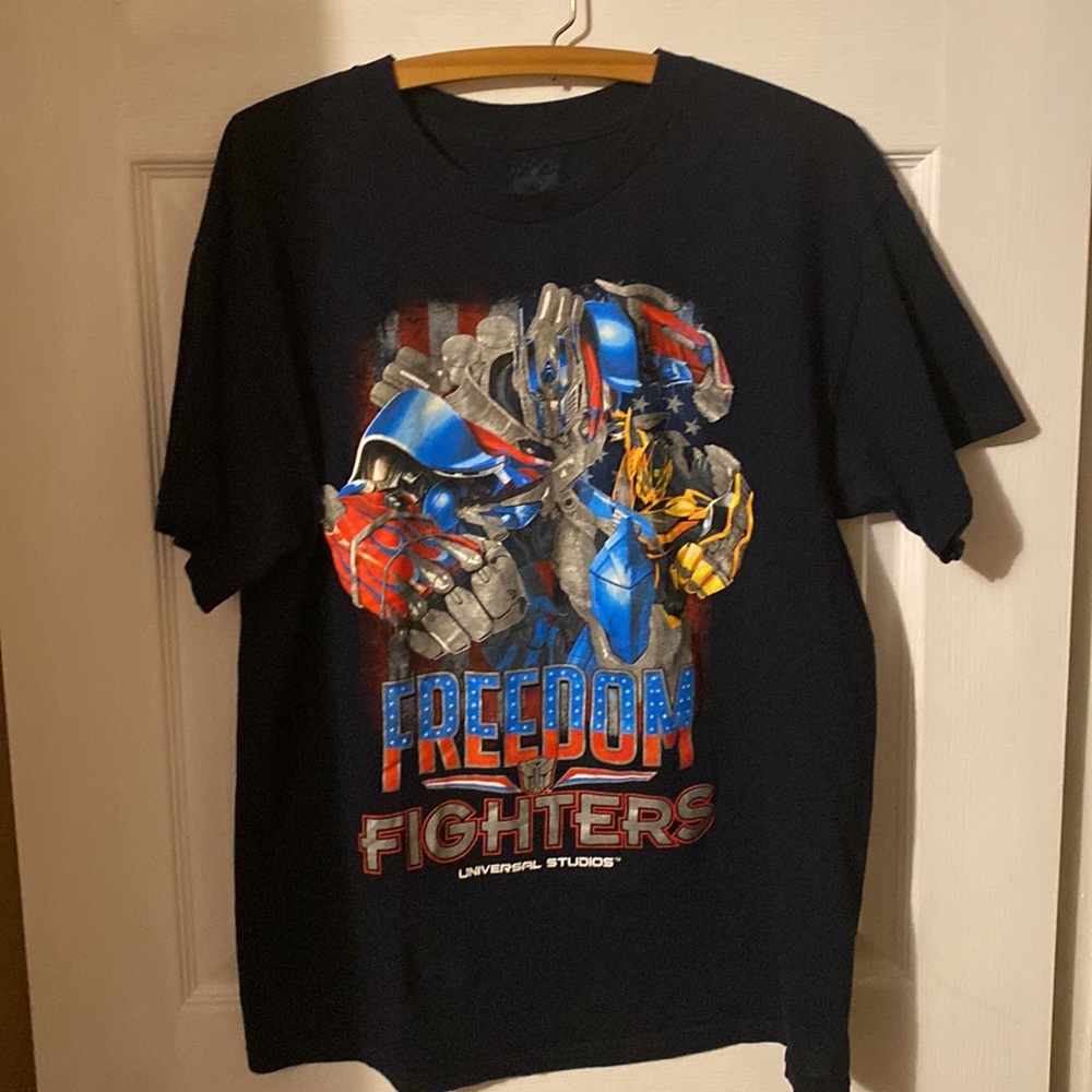 Transformers Freedom Fighters Graphic T-shirt Men Adult Large Black